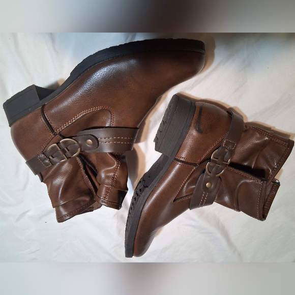Brown Zip-Up Boots Earth Spirit Women’s – US 8, Faux Leather Preowned - Picture 9 of 12
